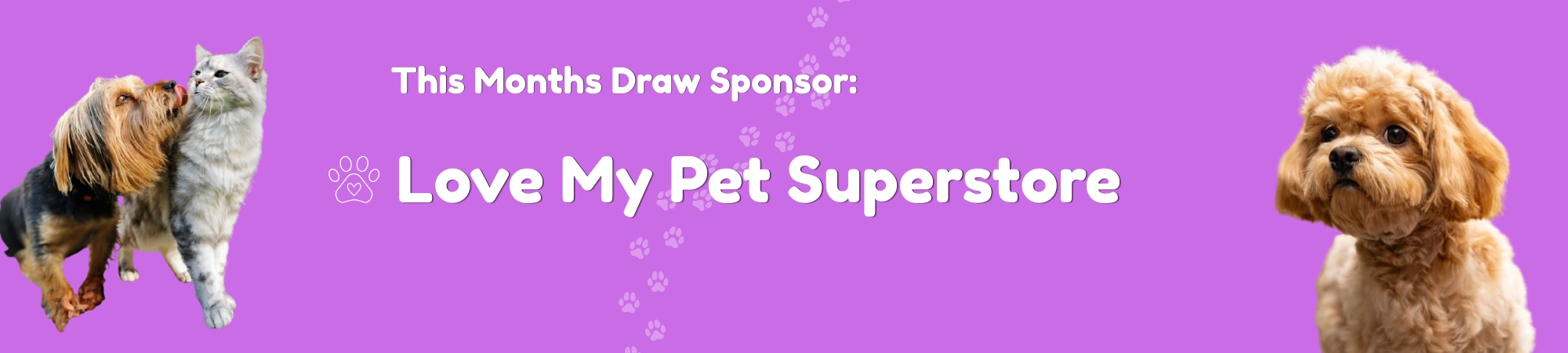 Monthly voucher draw sponsor banner